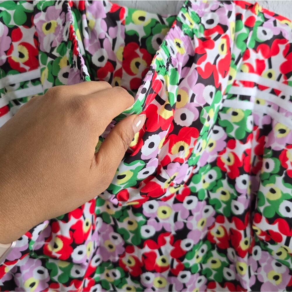 Adidas Merimekko Primegreen Colorful Floral Windbreaker Jacket NWT Small - Picture 3 of 14